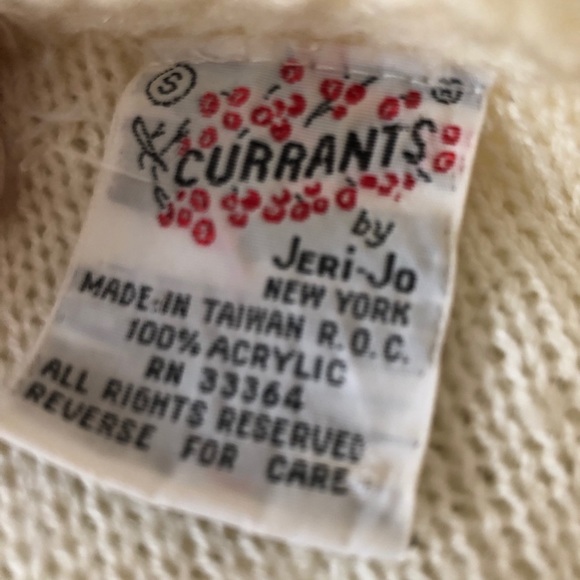 Vtg Cream Knit Quilted Puffer Vest Looped Curly Yarn - Picture 13 of 14